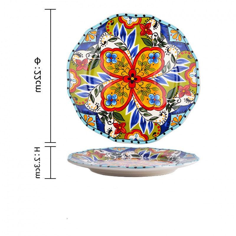 Ceramic Moroccan Inspired Serving Plate