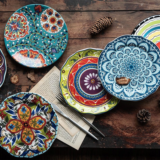 Ceramic Moroccan Inspired Serving Plate