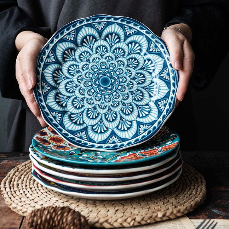 Ceramic Moroccan Inspired Serving Plate