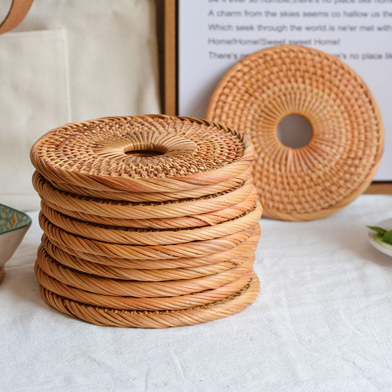 Rattan Meal Tabletop Woven Coaster