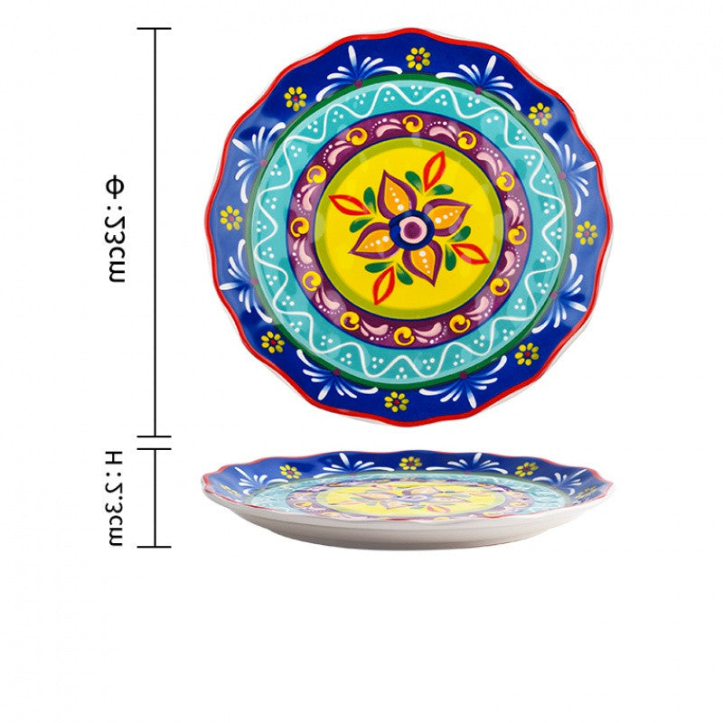 Ceramic Moroccan Inspired Serving Plate