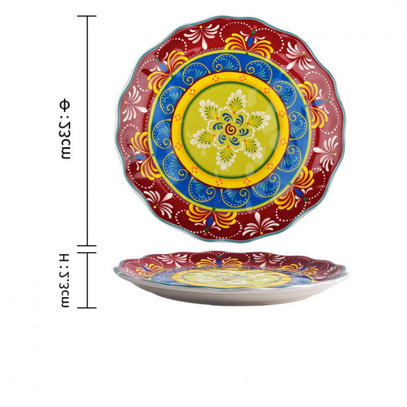 Ceramic Moroccan Inspired Serving Plate