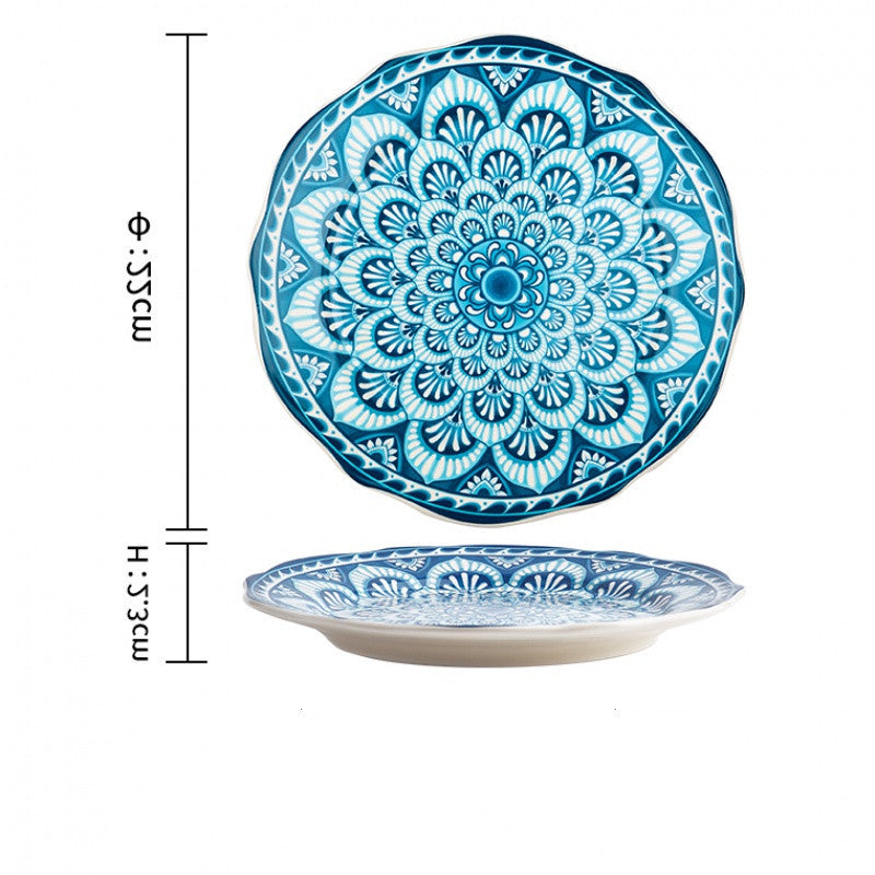 Ceramic Moroccan Inspired Serving Plate