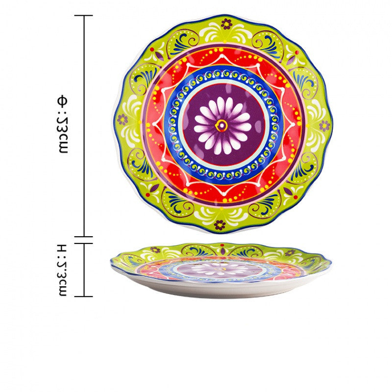 Ceramic Moroccan Inspired Serving Plate