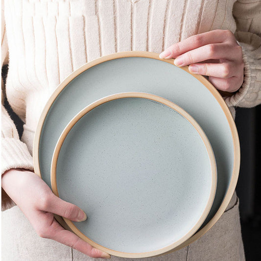 Pale Green Ceramic Dinner Plate