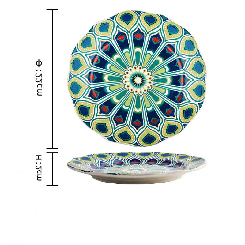 Ceramic Moroccan Inspired Serving Plate