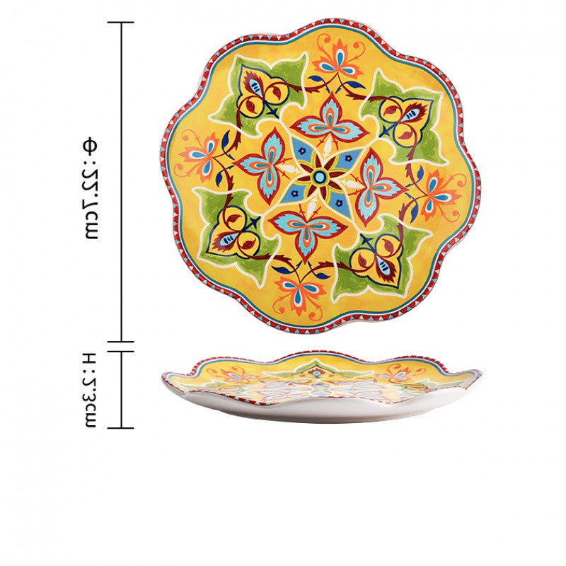 Ceramic Moroccan Inspired Serving Plate