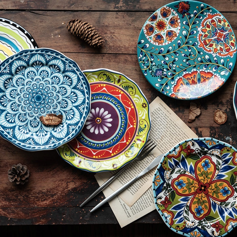 Ceramic Moroccan Inspired Serving Plate