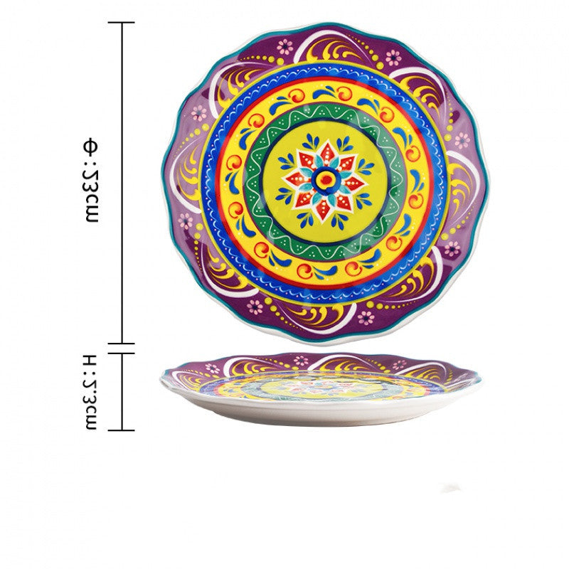 Ceramic Moroccan Inspired Serving Plate